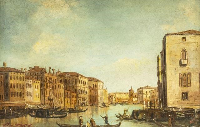 FRAMED SCOTESE VENETIAN CANAL OIL 3c08eb