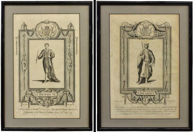  2 ENGRAVINGS OF ENGLISH KINGS 3c090f