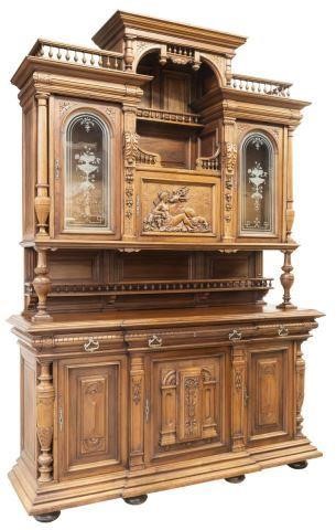 MONUMENTAL FRENCH WALNUT CARVED 3c0998