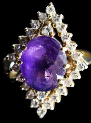 ESTATE AMETHYST DIAMOND 14KT 3c09a5