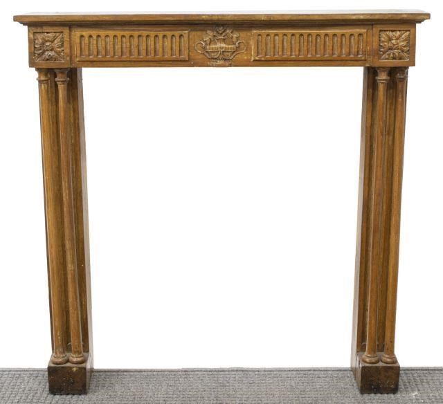 FRENCH ARCHITECTURAL OAK FIREPLACE 3c0a45