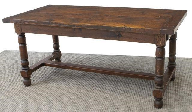 SPANISH OAK REFECTORY TABLE WITH