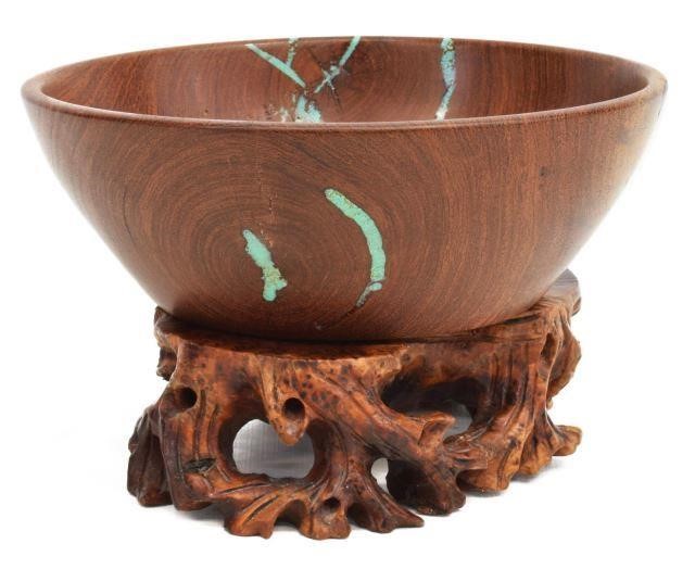 MESQUITE TURQUOISE INLAY BOWL ON