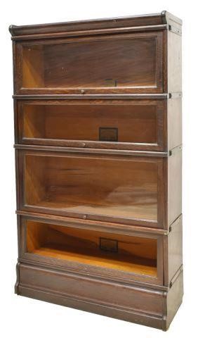 GLOBE-WERNICKE CO. OAK 4-STACK