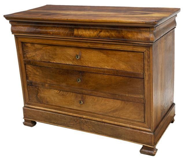 FRENCH LOUIS PHILIPPE WALNUT FOUR DRAWER 3c0b6a