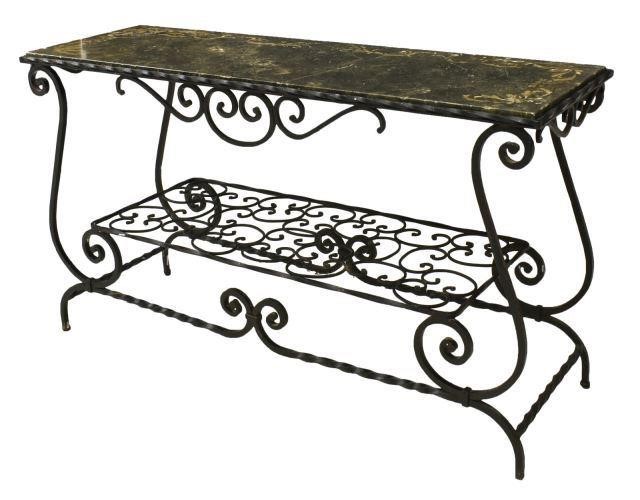 MARBLE TOP IRON CONSOLE TABLEMarble top 3c0b8c