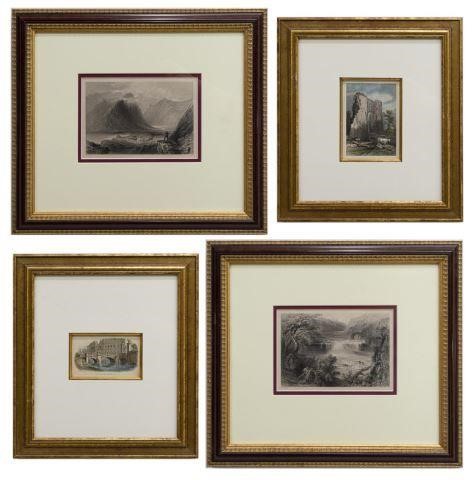 (4) FRAMED ENGLISH ENGRAVINGS,