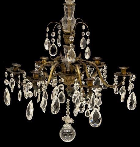 FRENCH SIX LIGHT METAL CRYSTAL 3c0be7