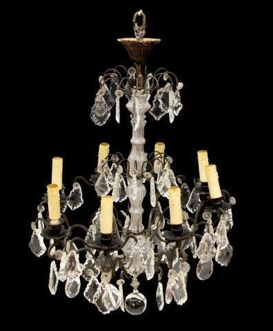 FRENCH EMPIRE STYLE CRYSTAL 12-LIGHT