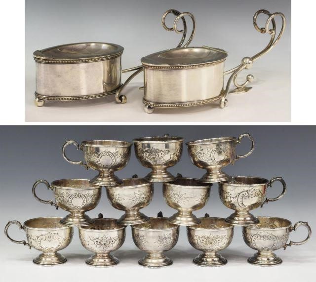 (14) ENGLISH SILVER PLATE SERVICE TABLEWARE