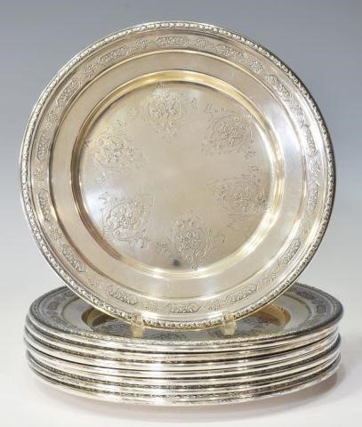 8) TOWLE LOUIS XIV STERLING SILVER PLATES