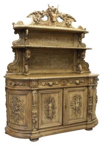 EXCEPTIONAL FRENCH CARVED OAK HUNT