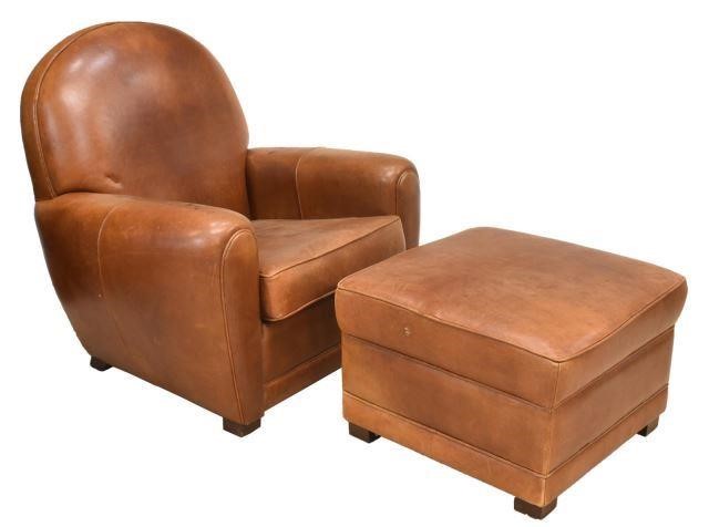  2 VINTAGE LEATHER CLUB ARMCHAIR 3c0d3d