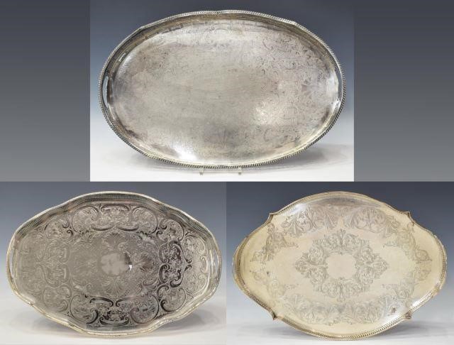 (3) ENGLISH SHEFFIELD SILVER PLATE SERVICE