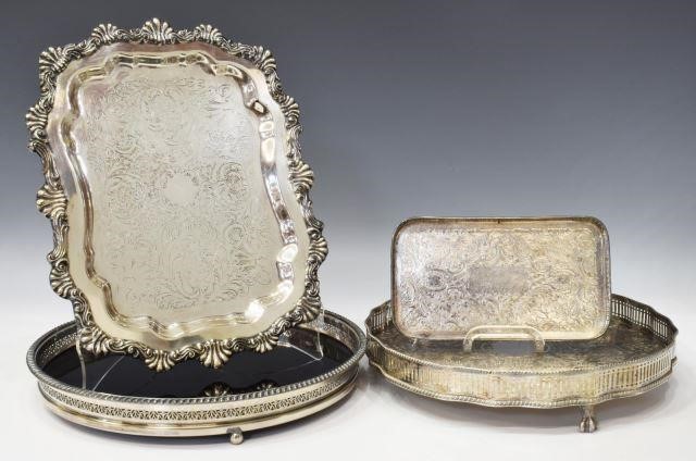  4 COLLECTION SILVER PLATE GALLERY 3c0d7a