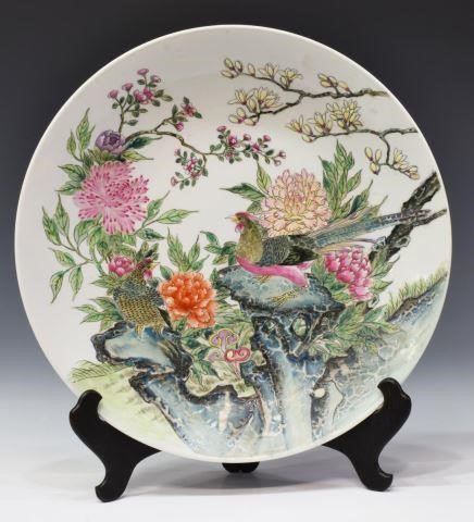 LARGE CHINESE FAMILLE ROSE PLATELarge 3c0d8b