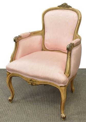 FRENCH LOUIS XV STYLE PINK SILK 3c0dab