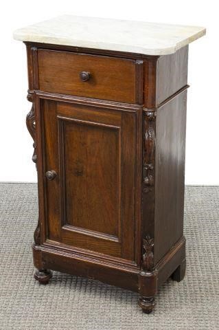 LOUIS PHILIPPE MARBLE-TOP WALNUT