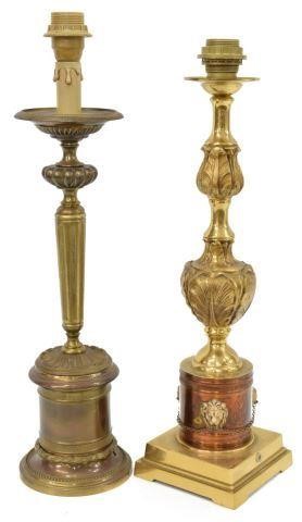 (2) FRENCH BRASS TABLE LAMPS(lot