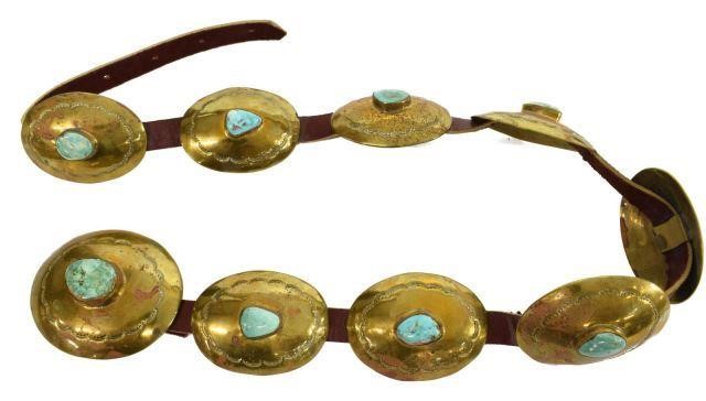 NATIVE AMERICAN BRASS & TURQUOISE