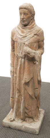 CAST STONE GARDEN STATUE SAINT 3c0f53