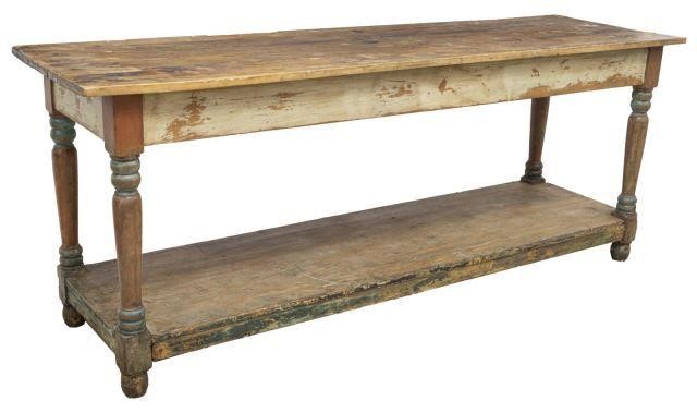 PRIMITIVE COUNTRY STORE WORK TABLE  3c0f6f