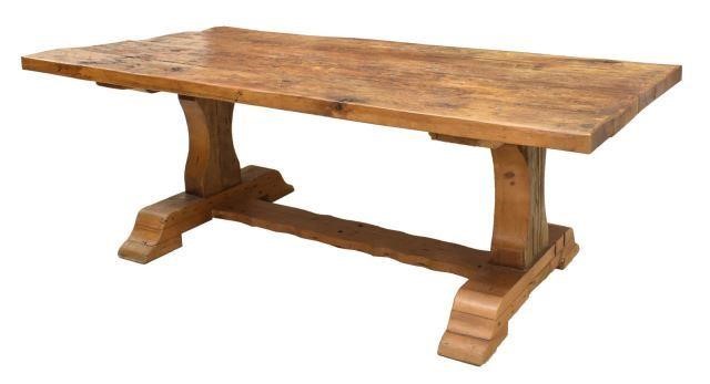RUSTIC RECLAIMED PINE TRESTLE DINING