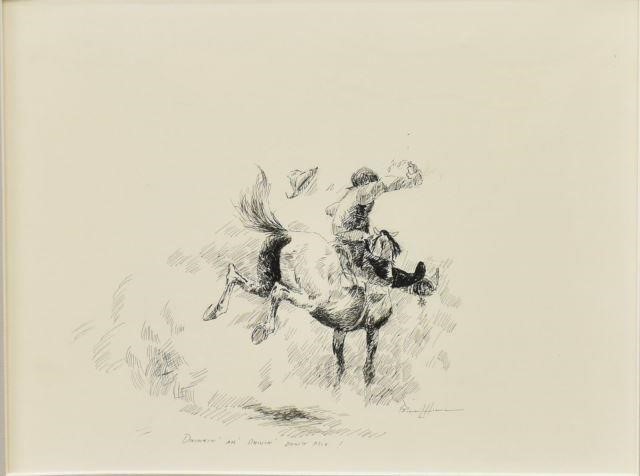 WILLIAM L. HILL (1922-2009) DRAWING,