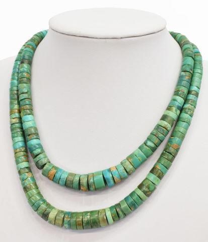 DOUBLE STRAND TURQUOISE HEISHI