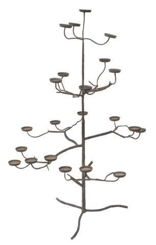 WROUGHT IRON CANDLE TREE STAND,