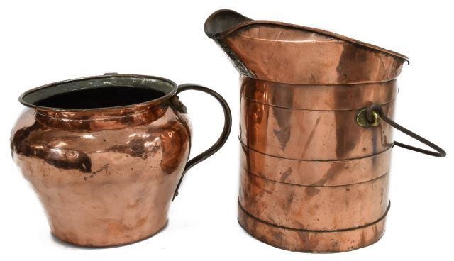 (2) ANTIQUE FRENCH COPPER & IRON HOUSEHOLD