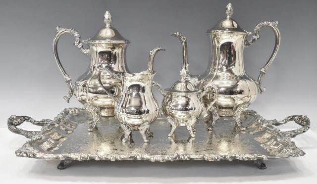  5 SILVER PLATE TEA COFFEE SERVICE 3c10a5