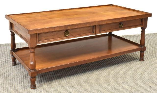 ITALIAN WALNUT TWO TIER RECTANGULAR 3c10b6