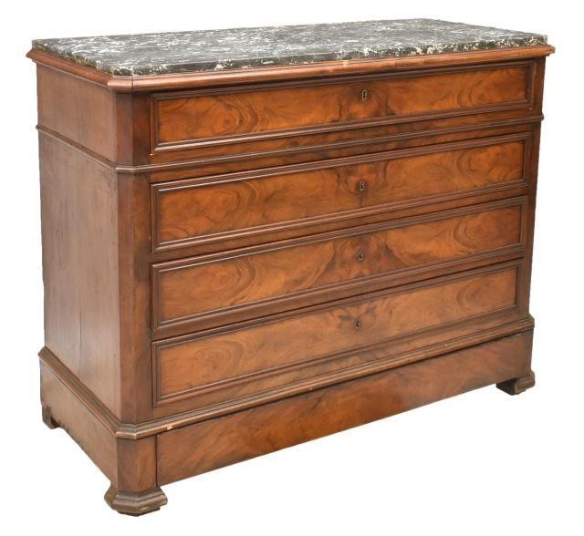 FRENCH LOUIS PHILIPPE MARBLE TOP 3c10bc