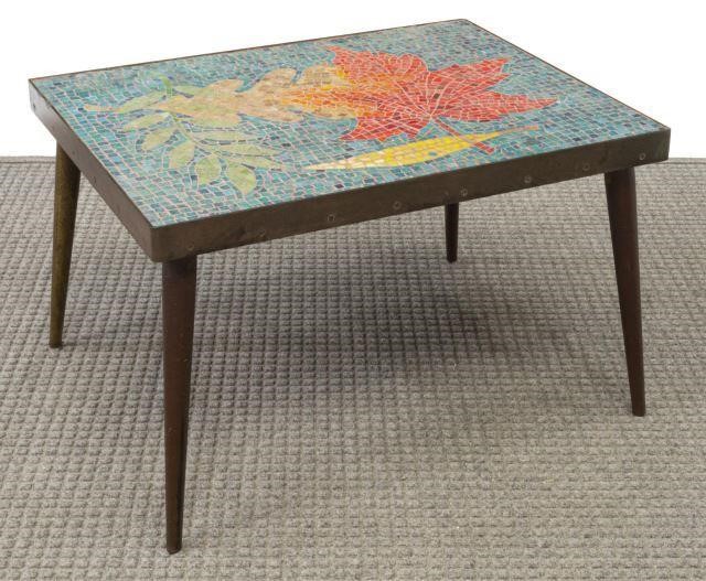 MID CENTURY MODERN MOSAIC TILE TOP 3c1151