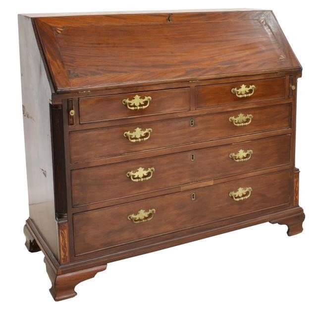 ENGLISH MAHOGANY SECRETARY DESKEnglish