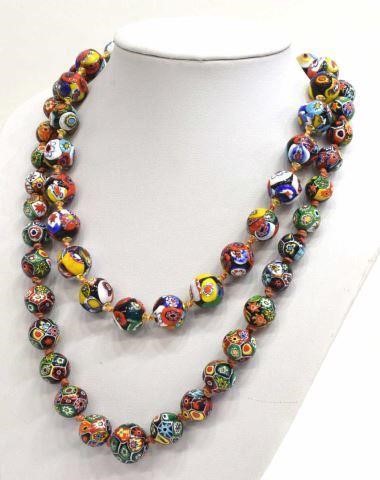  2 ITALIAN MURANO MILLEFIORI GLASS 3c120e