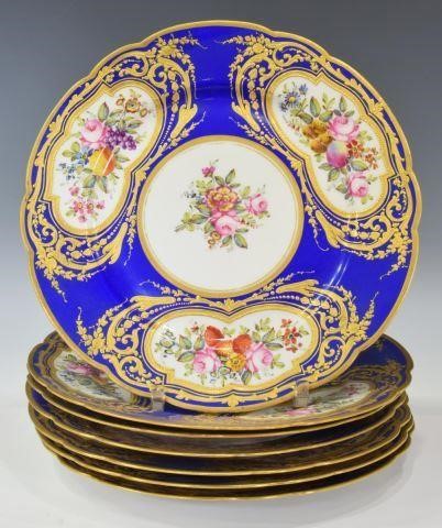 (7) ORNATE PARCEL GILT PORCELAIN