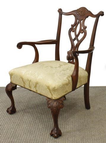 CHIPPENDALE STYLE MAHOGANY ARMCHAIRChippendale 3c1267