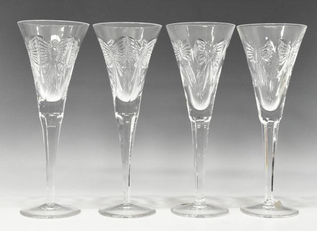 (4) WATERFORD CUT CRYSTAL CHAMPAGNE