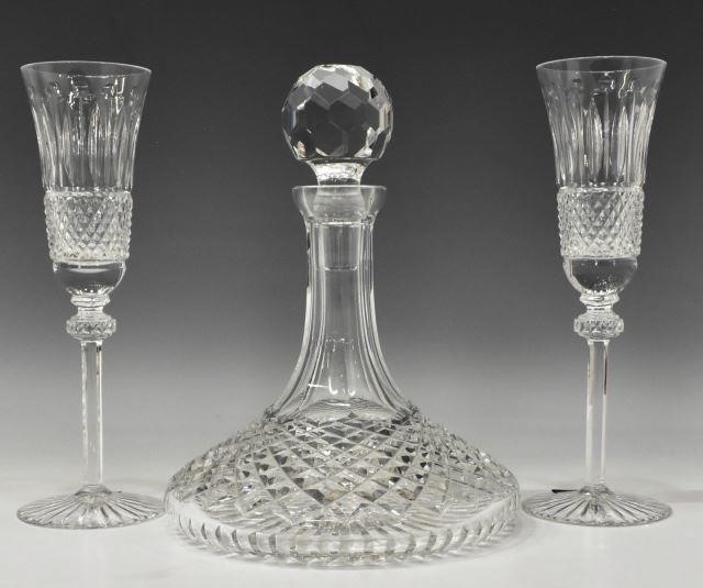 (3) WATERFORD DECANTER & GODINGER CRYSTAL