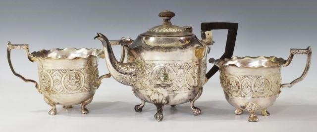 THAI SILVER TONE METAL TEA SET  3c127f