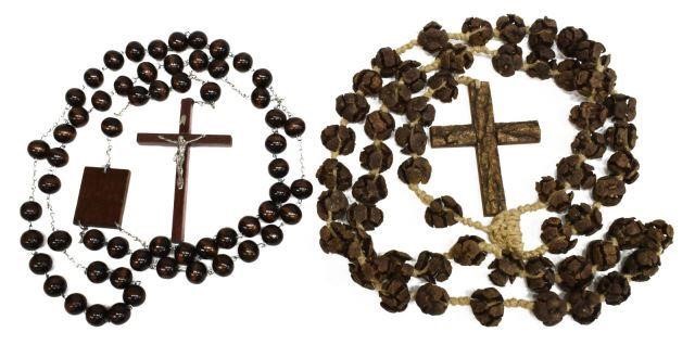 (2) VINTAGE RELIGIOUS BEADED ROSARIES(lot