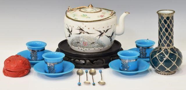 (15) CHINESE TEAPOT, PEKING DEMITASSE,