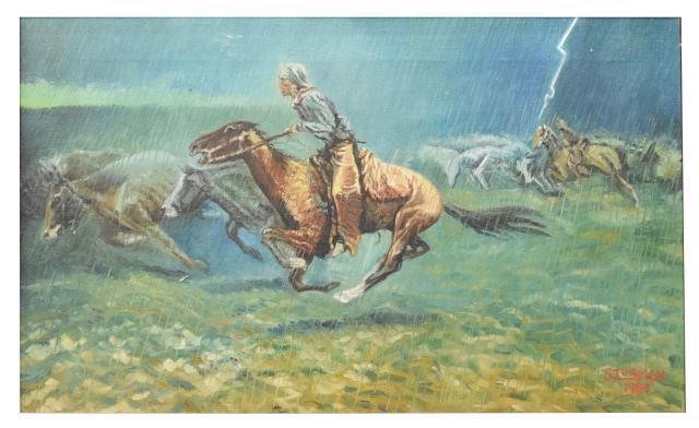 WESTERN PAINTING OF LIGHTING STORM 3c133b