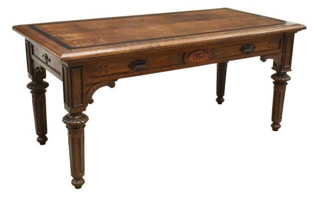 CONTINENTAL OAK WORK WRITING TABLE,