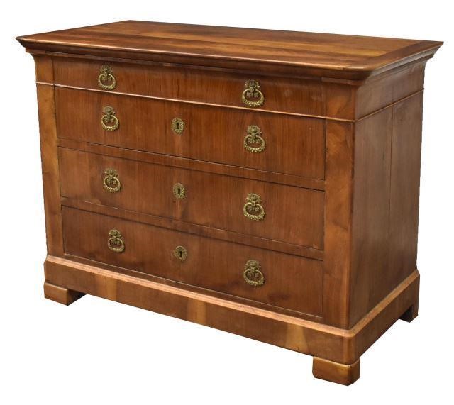 FRENCH LOUIS PHILIPPE WALNUT FOUR-DRAWER