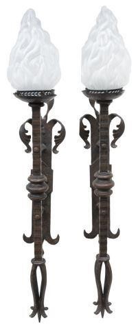 (2) LARGE GOTHIC STYLE IRON WALL