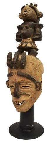 AFRICAN CARVED WOOD TRIBAL FIGURAL