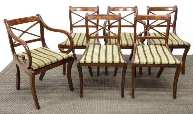 (6) ENGLISH REGENCY STYLE MAHOGANY